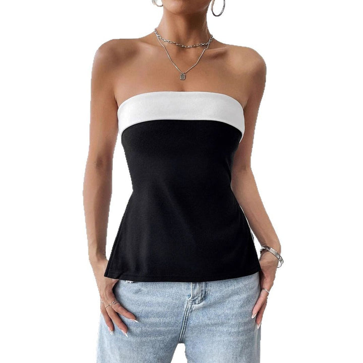 Damen Bandeau-Top mit eleganten Farbblockdesign Echo Archiv