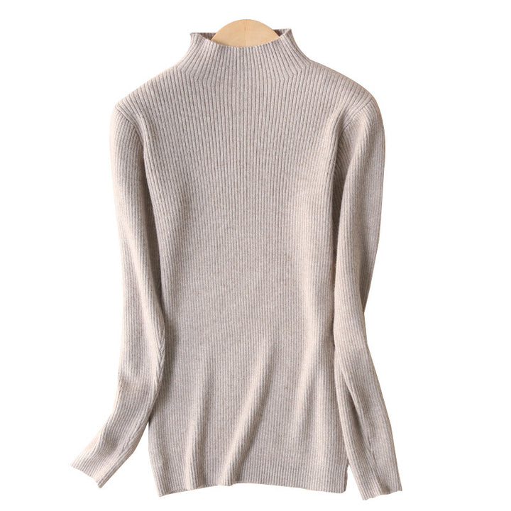 Damen Figurbetonter Feinstrick-Rollkragenpullover mit extrafeiner Rippenstruktur und kaschmirweicher Haptik Echoarchiv