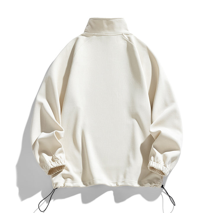 Herren langärmeliger Pullover mit kurzer Reißverschlussöffnung Echoarchiv
