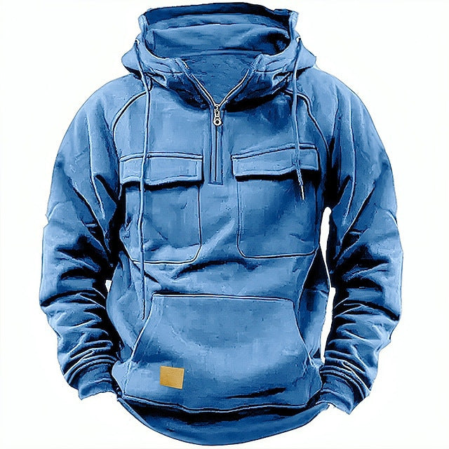 Herren Funktionales Kapuzenpullover mit praktischen Taschen Echoarchiv