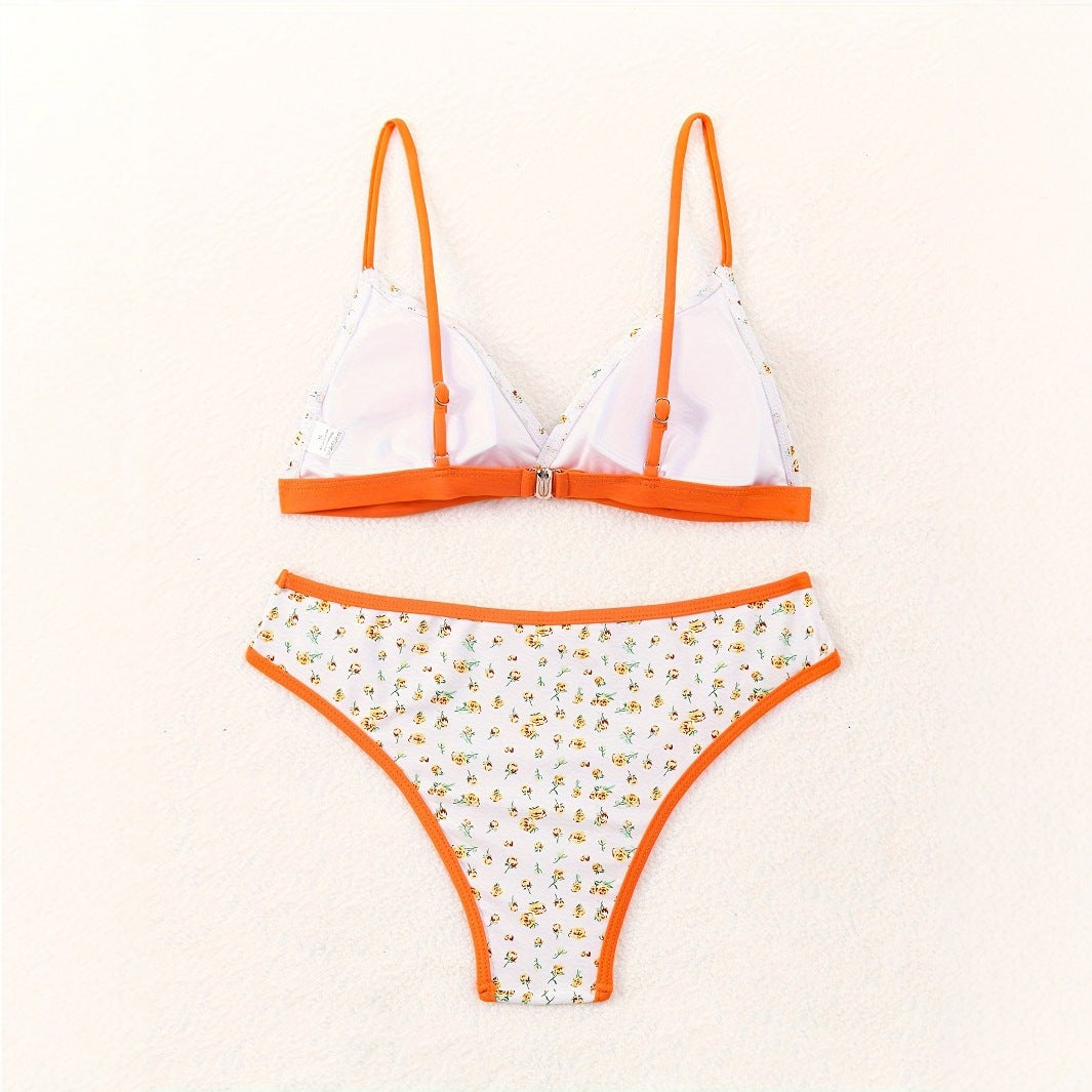 Damen Blumenmuster Bikini mit raffinierter Schnittführung Echo Archiv
