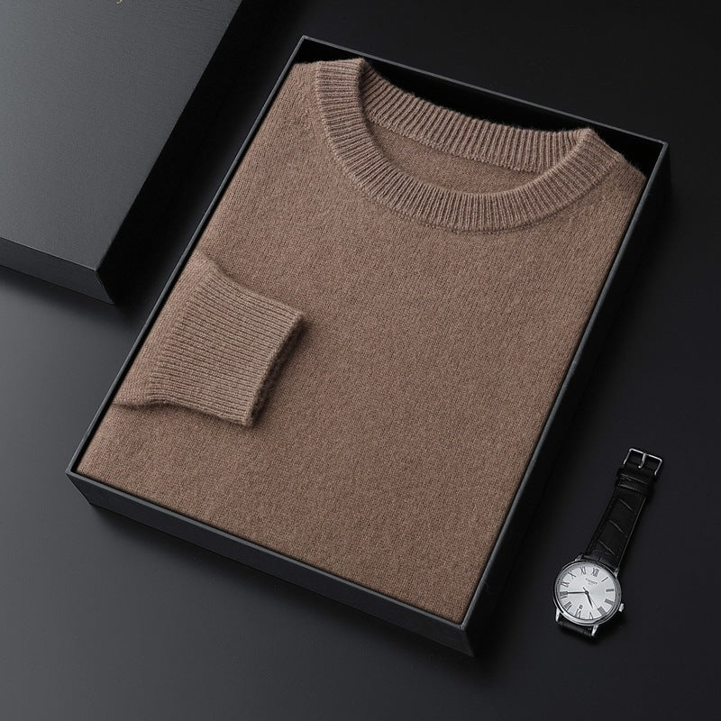 Herren Rundhals-Pullover im Kaschmir‑Look mit extraweichem Flor und Geschenkbox Echoarchiv
