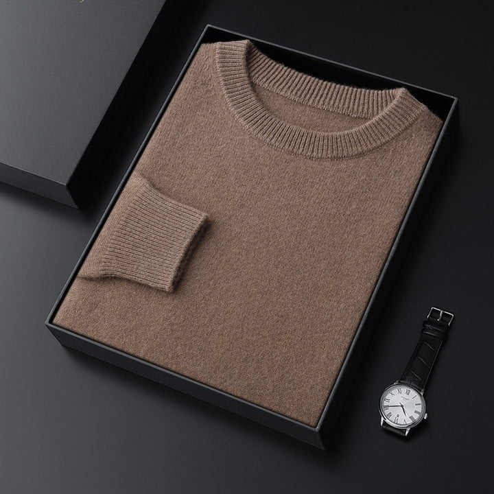 Herren Rundhals-Pullover im Kaschmir‑Look mit extraweichem Flor und Geschenkbox Echoarchiv