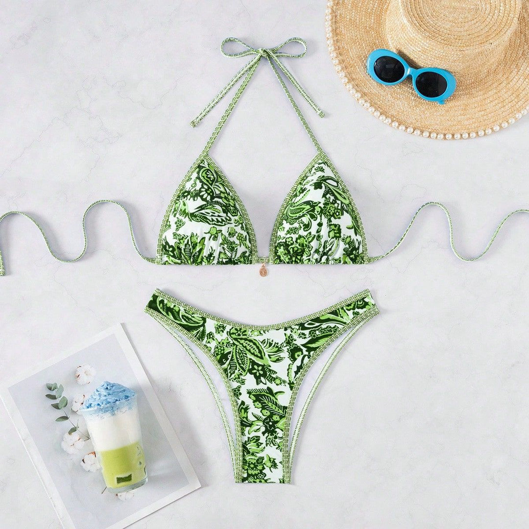 Damen Triangel-Bikini mit floraler Spitze Echo Archiv