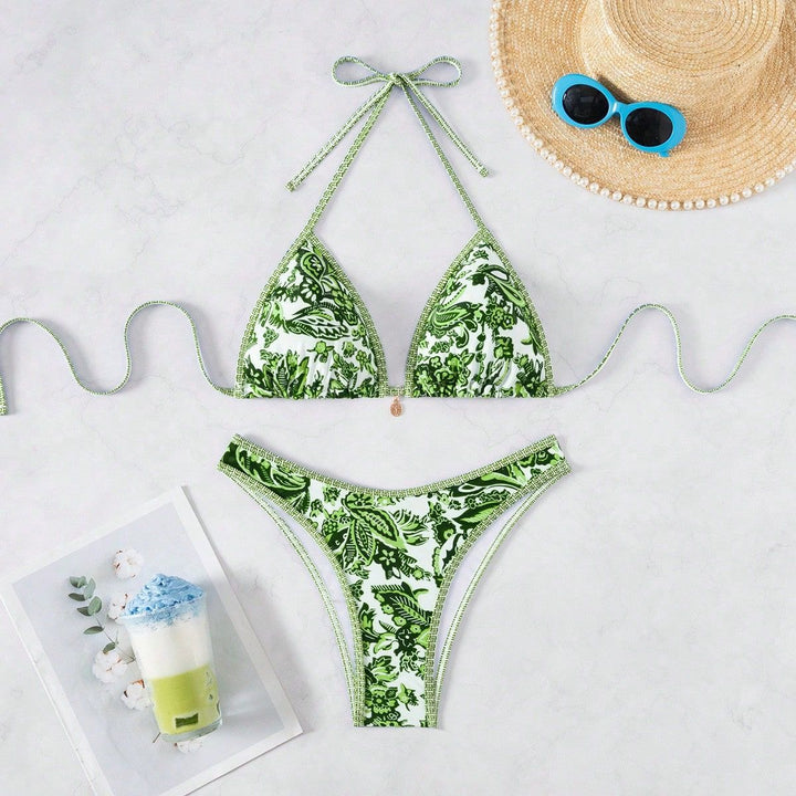 Damen Triangel-Bikini mit floraler Spitze Echo Archiv