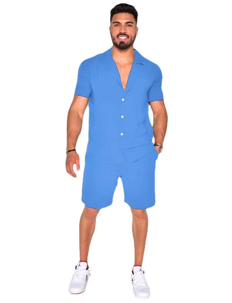 Herren Kurzarm Button-Down Hemd Set Echoarchiv