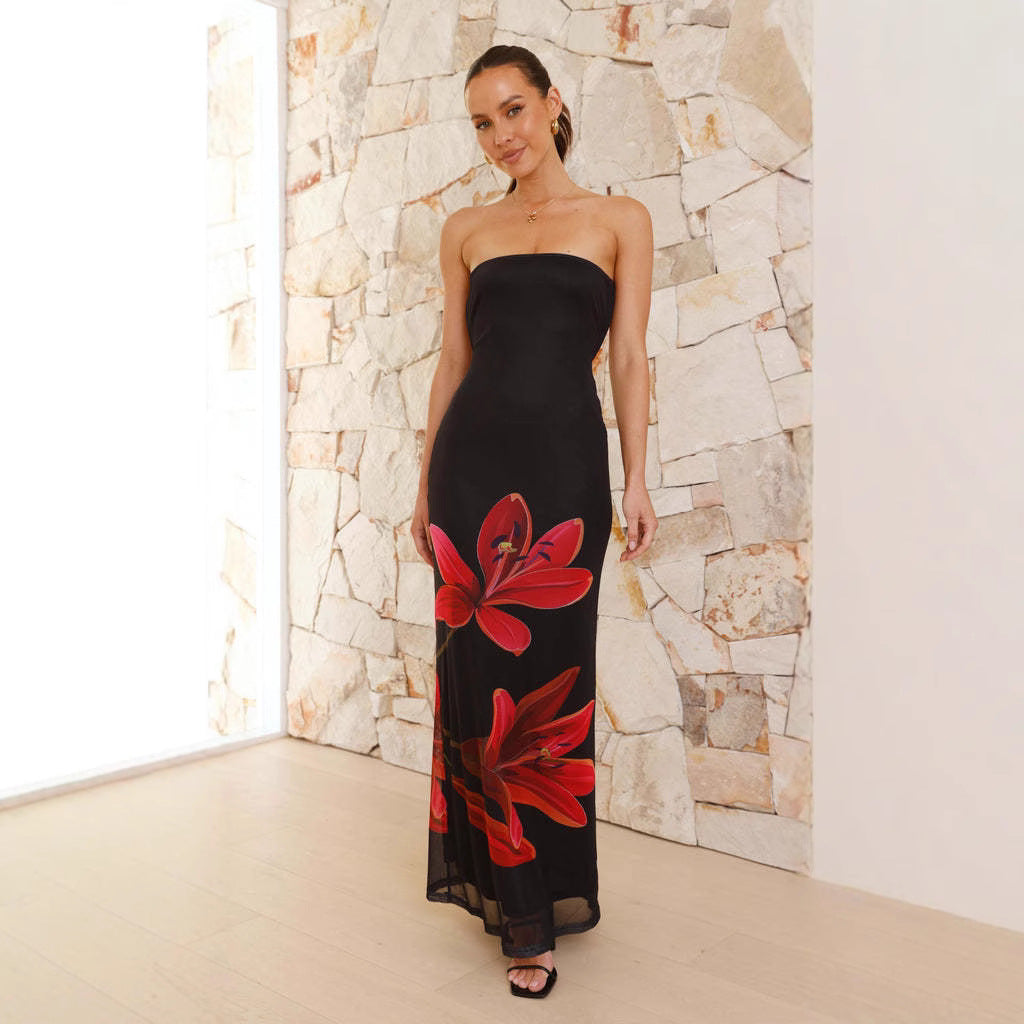 Damen Maxikleid mit floralen Details Echo Archiv