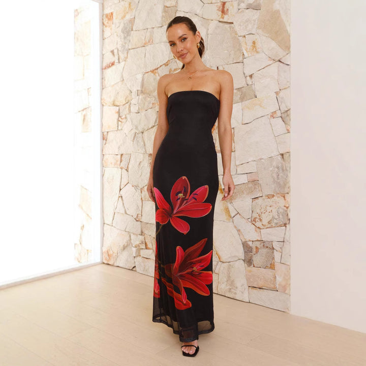 Damen Maxikleid mit floralen Details Echo Archiv