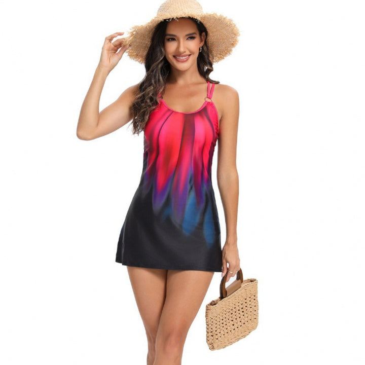 Damen Tankini-Set mit modischen Ripp- und Flammenelementen Echo Archiv