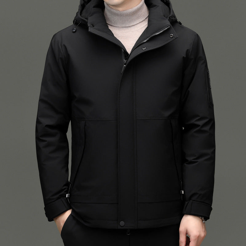 Herren Winterjacke mit verstellbarem Kragen und wasserabweisendem Material Echoarchiv