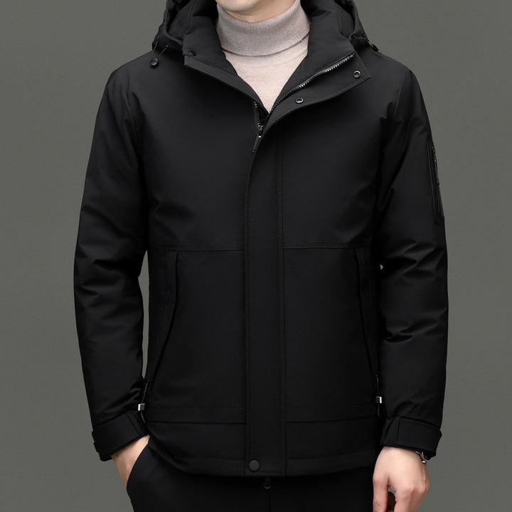 Herren Winterjacke mit verstellbarem Kragen und wasserabweisendem Material Echoarchiv