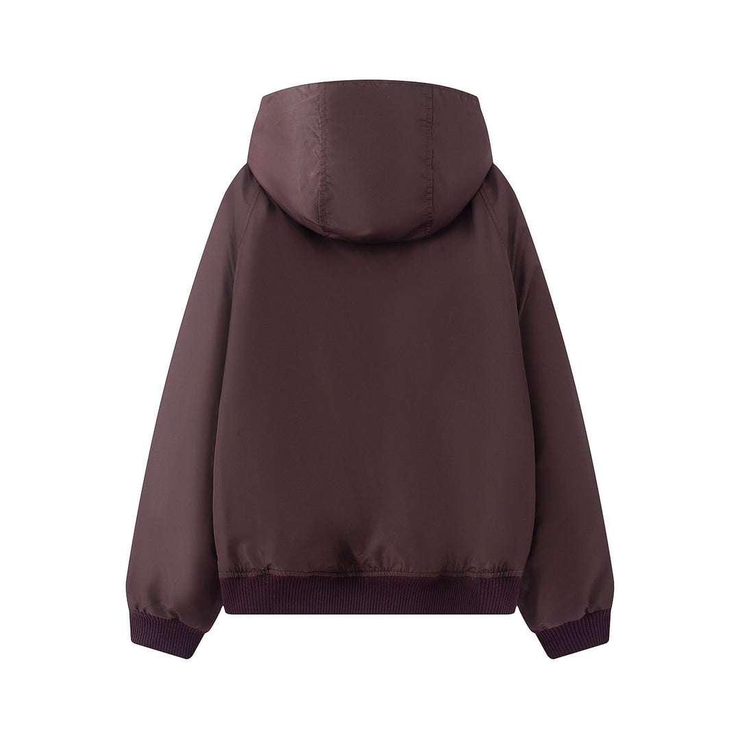 Damen nan wattierte Kapuzenjacke mit Teddyfutter, verdeckter Reißverschluss und Rippbündchen Echo Archiv