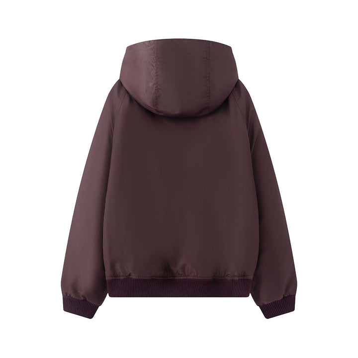 Damen nan wattierte Kapuzenjacke mit Teddyfutter, verdeckter Reißverschluss und Rippbündchen Echo Archiv