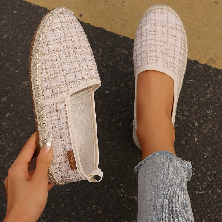 Damen  atmungsaktive Strick-Espadrilles mit geflochtener Jute-Sohle und flexiblem Memory-Fußbett Echo Archiv
