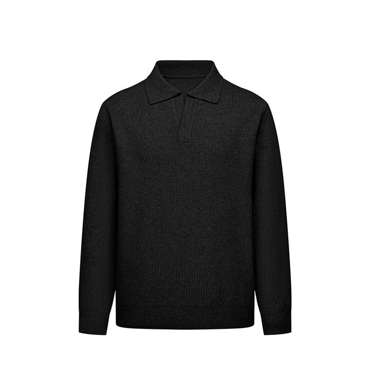 Herren Modisches Langarm Strickpolo Echoarchiv