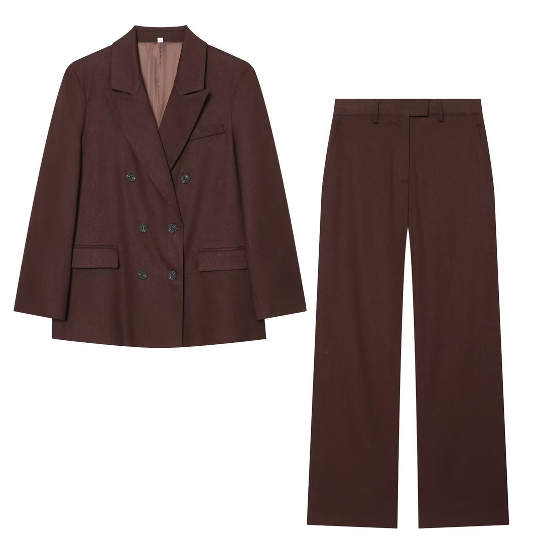 Damen Doppelreiher-Blazer und High-Waist-Hose im Tailored-Set Echo Archiv