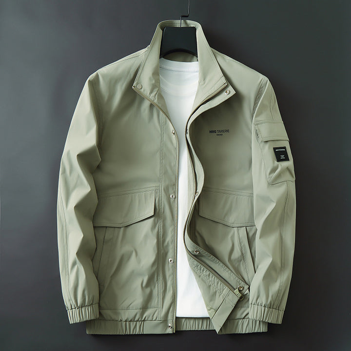 Herren Funktionale Fieldjacke mit Stehkragen, Armtasche und Pattentaschen Echo Archiv