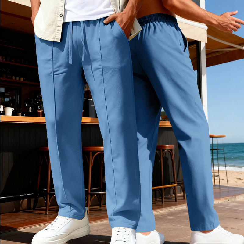Herren Bequeme und lässige Freizeithose mit elastischem Bund Echoarchiv