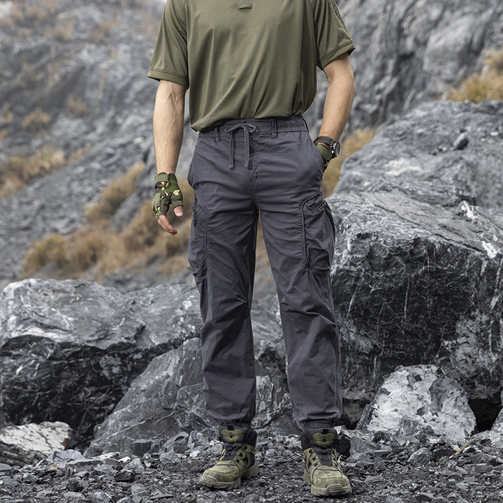 Herren Leichte Trekking‑Cargohose im Joggercut mit elastischem Knöchelabschluss und multifunktionalen Seitenklapptaschen Echo Archiv