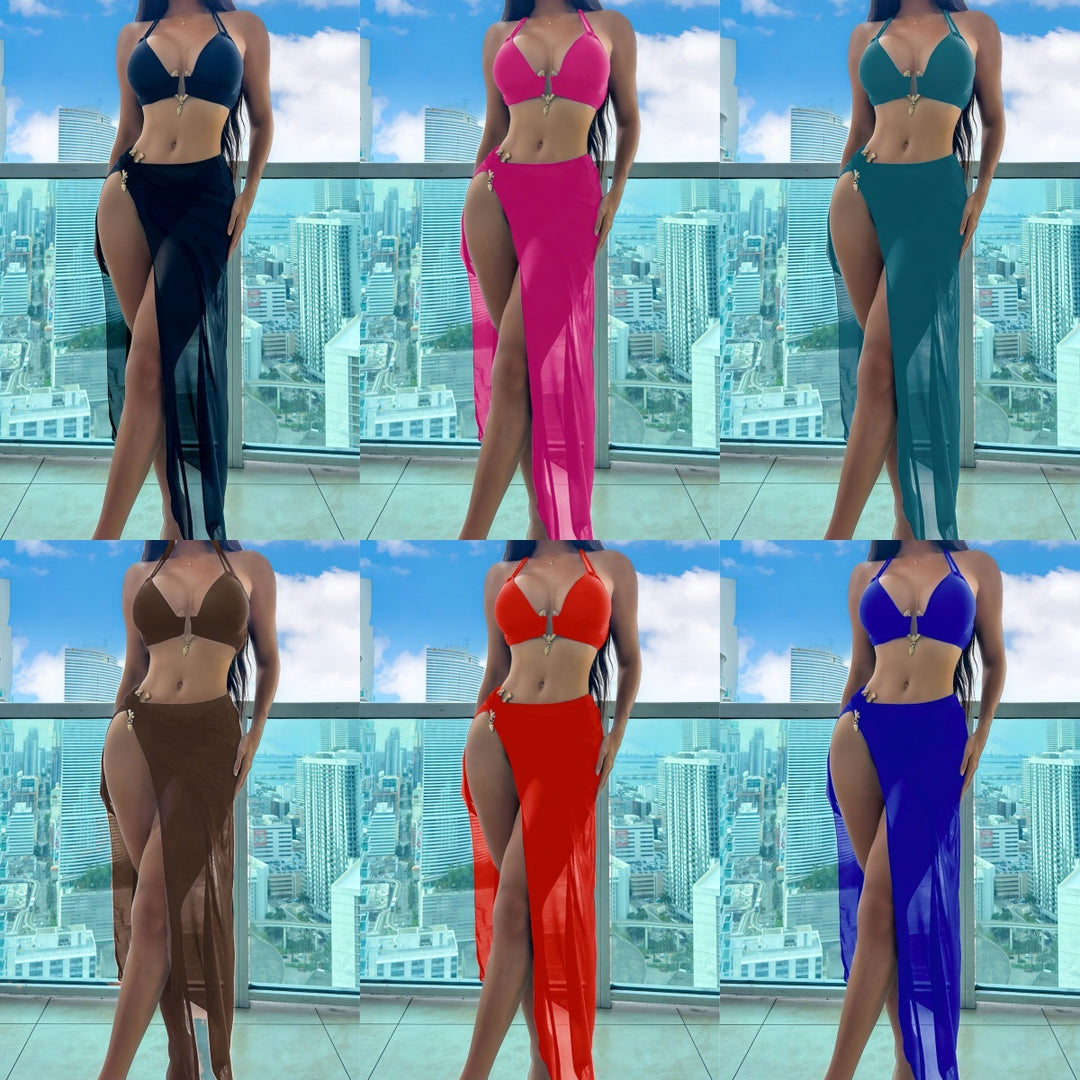 Damen Bikiniset mit transparentem Maxirock Echo Archiv