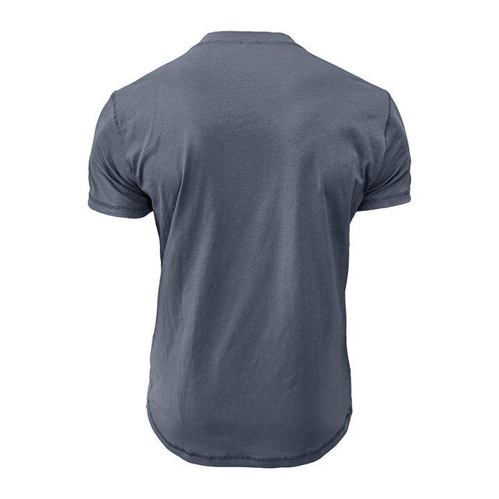 Herren Henley-T-Shirt mit Knopfleiste und modernem Schnitt Echoarchiv