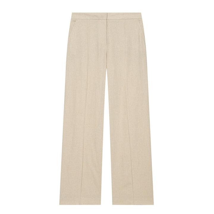 Damen Leichte Leinenhose mit weitem Bein und Bügelfalte Echo Archiv
