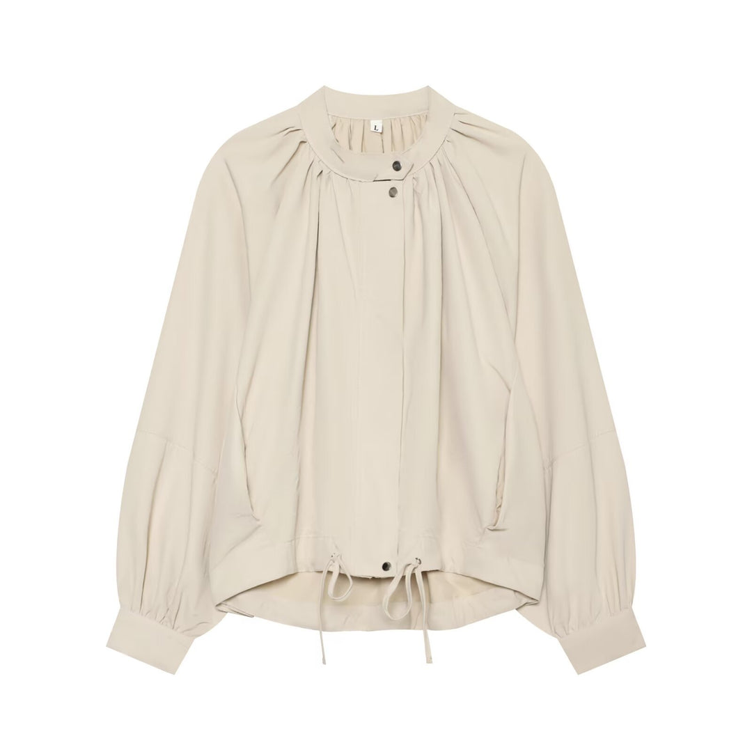 Damen Leichte Blousonjacke mit Rundhals, geraffter Passe und Tunnelzug Echo Archiv
