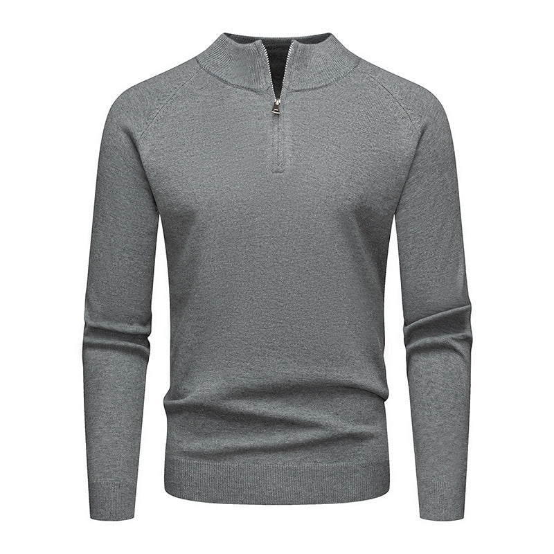 Herren modischer Pullover mit kurzem Reißverschluss Echoarchiv