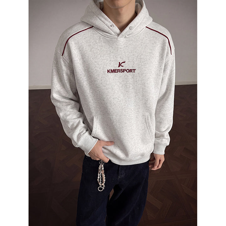 Herren Lässiger Kapuzenpullover im Sportstyle mit Kontrastpaspel und Kängurutasche Echoarchiv