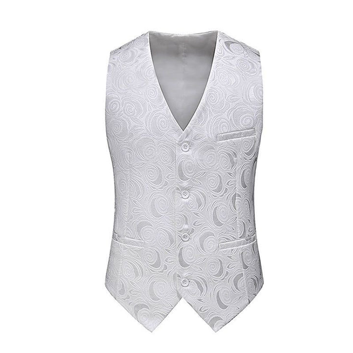 Herren nan Jacquardweste mit ornamentaler Struktur, spitz zulaufendem Saum und satinierter Rückseite Echo Archiv
