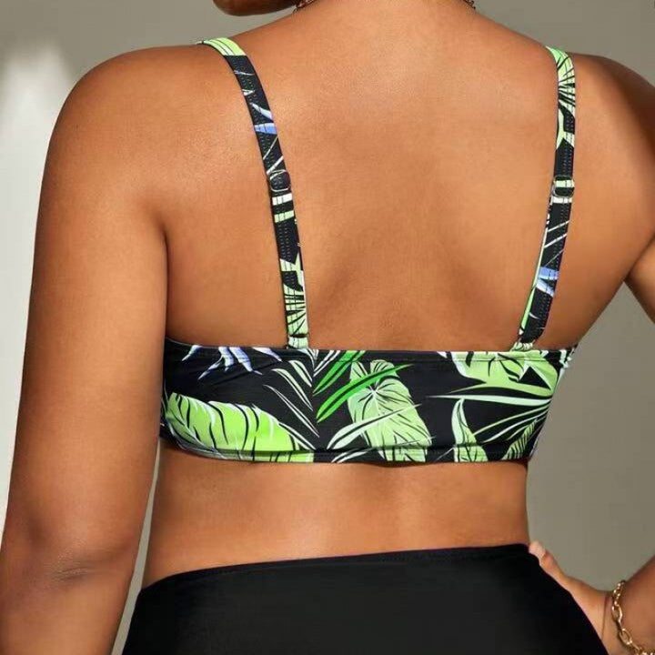 Damen Bikini-Top mit tiefem V-Ausschnitt und floralem Design Echo Archiv