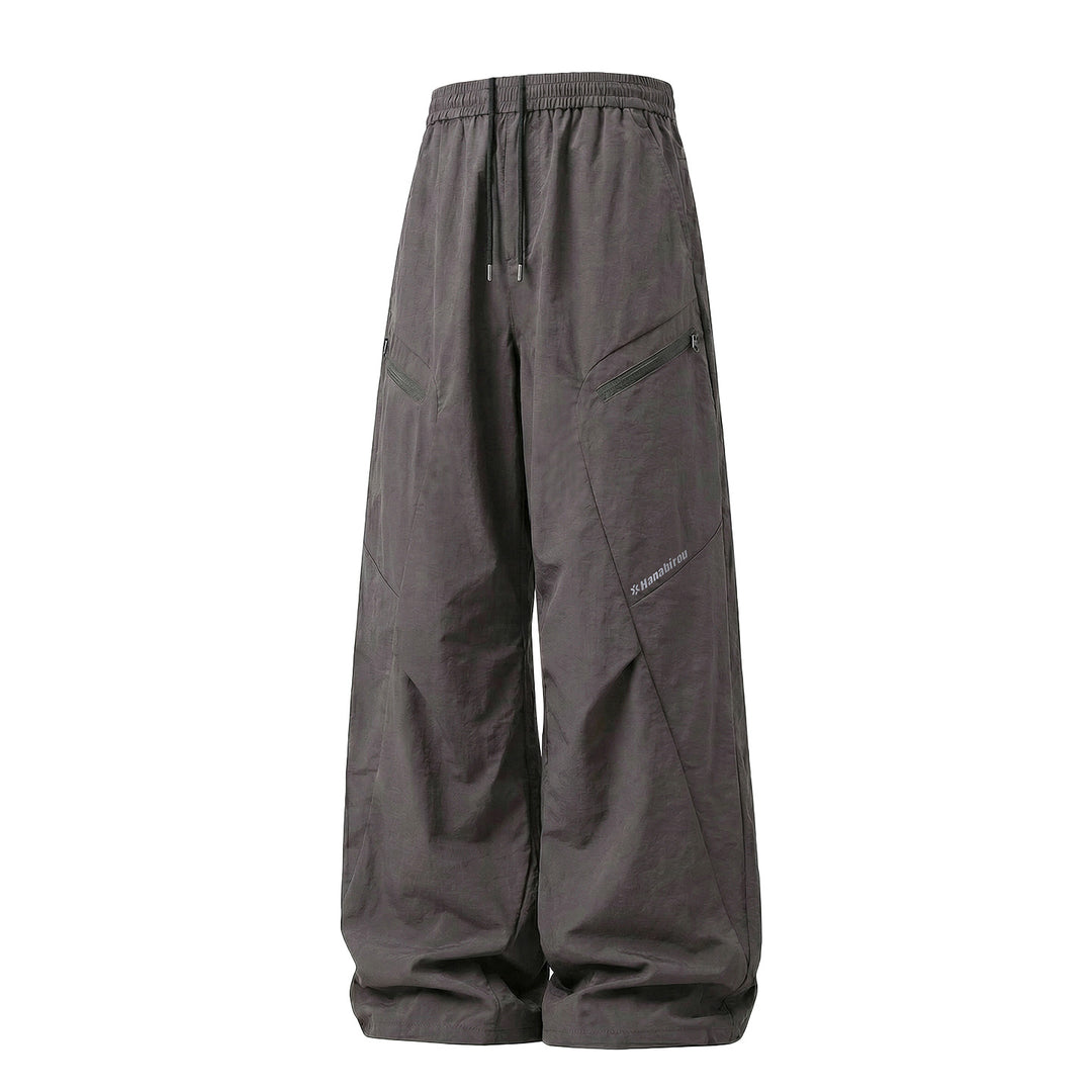 Unisex Ballonförmige Utility-Hose mit elastischem Bund und Diagonalreißverschlusstaschen Echo Archiv
