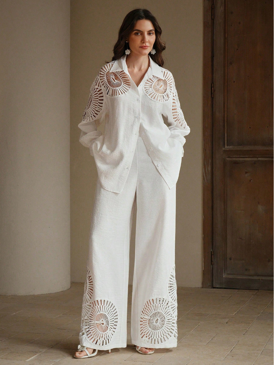 Damen Elegante Blusen und Hosen Kombination Echo Archiv