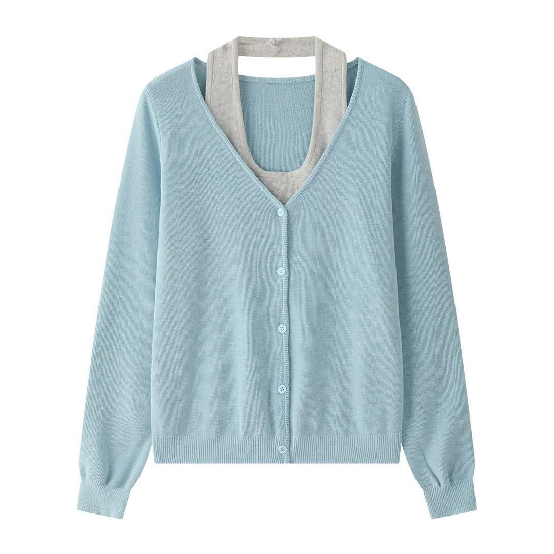 Damen Feinstrick-Cardigan mit offener Front, geripptem Saum und kastiger Silhouette Echoarchiv