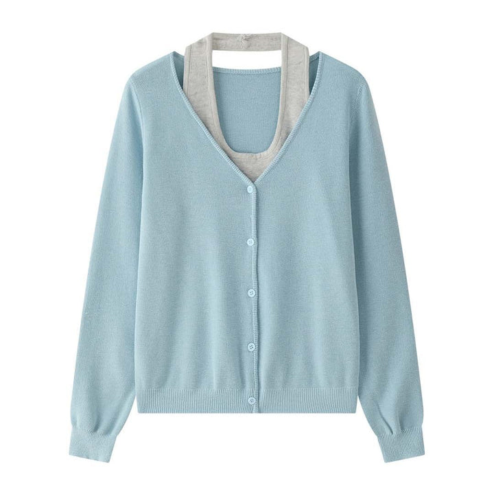 Damen Feinstrick-Cardigan mit offener Front, geripptem Saum und kastiger Silhouette Echoarchiv