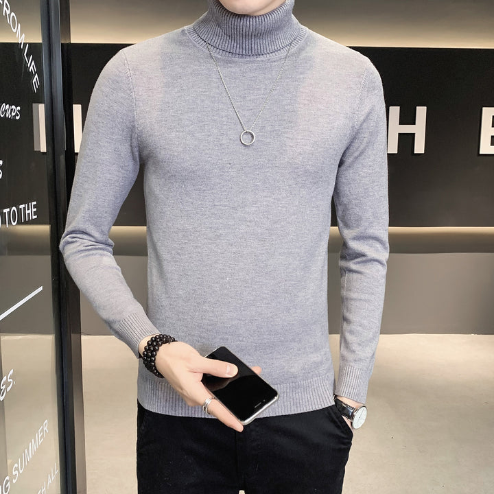 Herren Pullover mit hohem Kragen aus weicher Strickware Echoarchiv