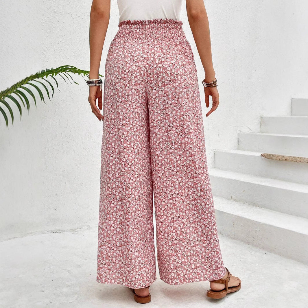 Damen Palazzo-Hose mit weitem Bein und gerafftem Elastikbund Echo Archiv