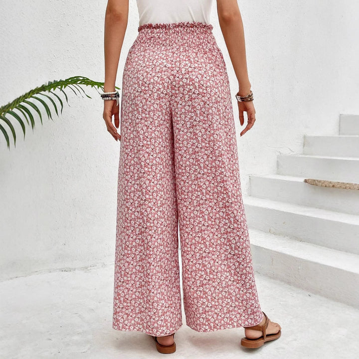 Damen Palazzo-Hose mit weitem Bein und gerafftem Elastikbund Echo Archiv