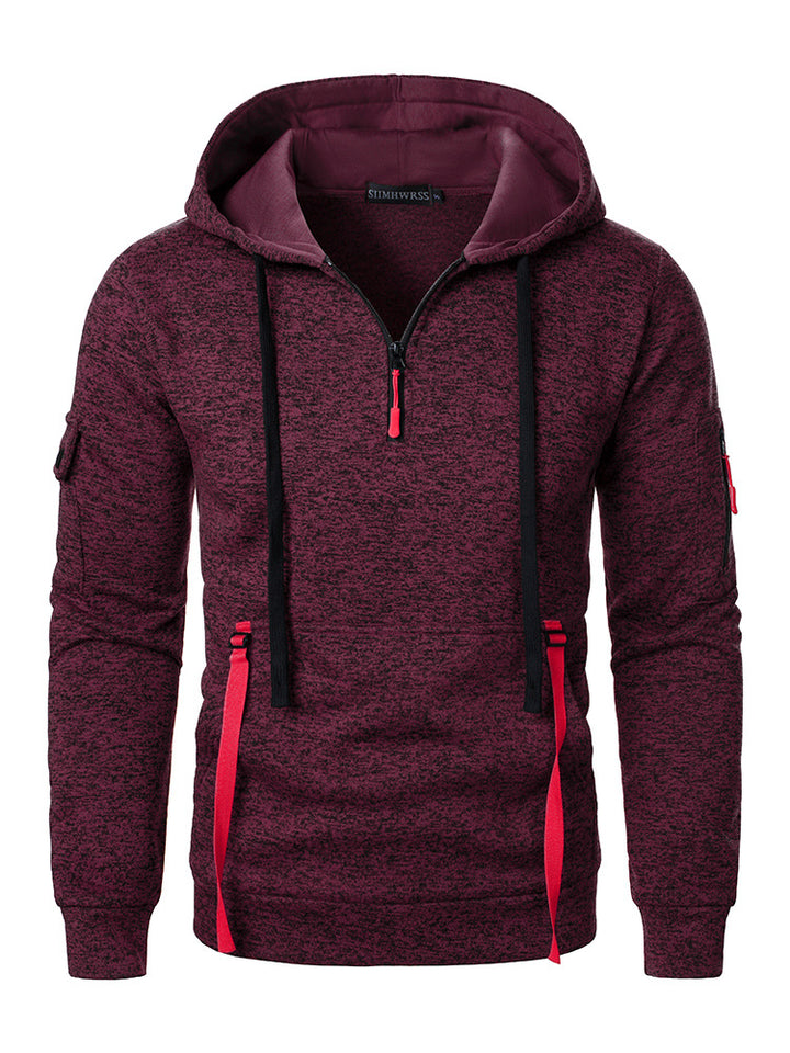 Herren sportlicher Hoodie mit atmungsaktiven Einsätzen und praktischen Reißverschlusstaschen Echoarchiv