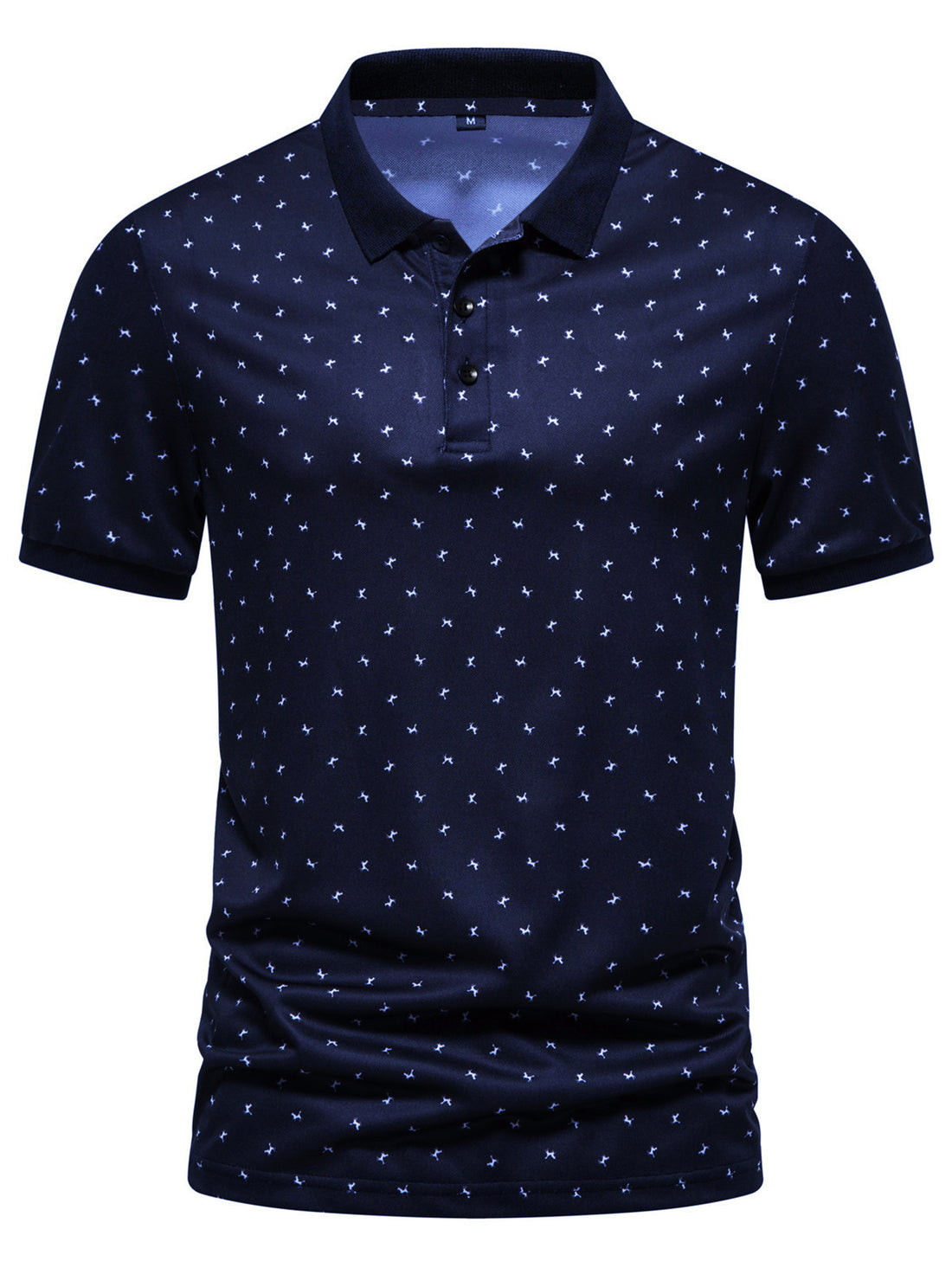 Herren Poloshirt mit modernem Muster und atmungsaktiven Eigenschaften – Cavello
