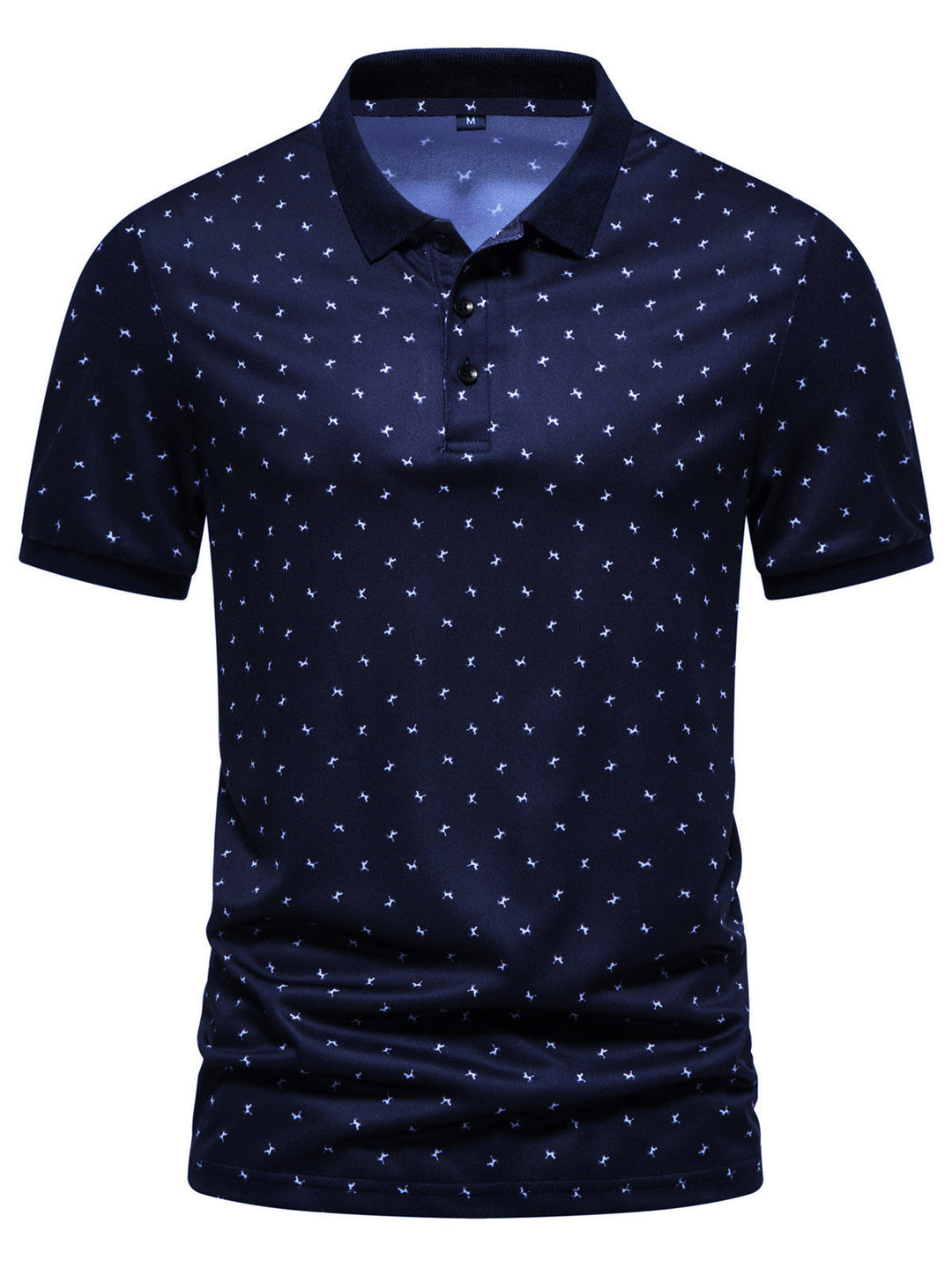 Herren Poloshirt mit Echoarchivrnem Muster und atmungsaktiven Eigenschaften Echoarchiv
