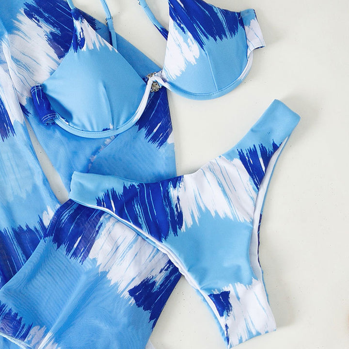 Damen Bikiniset mit transparentem Kimono und modernem Design Echo Archiv