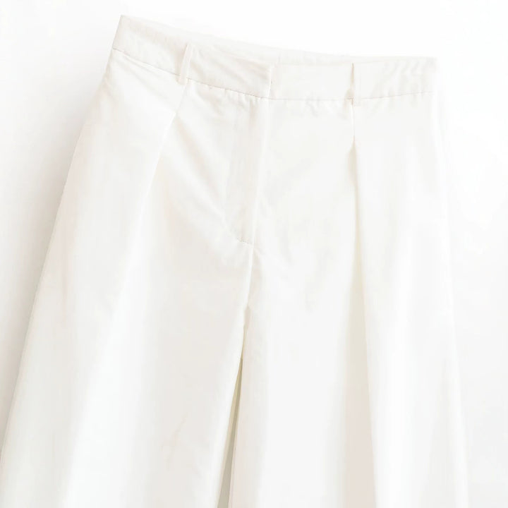 Damen Elegante High‑Waist Palazzo‑Hose mit Bügelfalte und geradem weitem Bein Echo Archiv