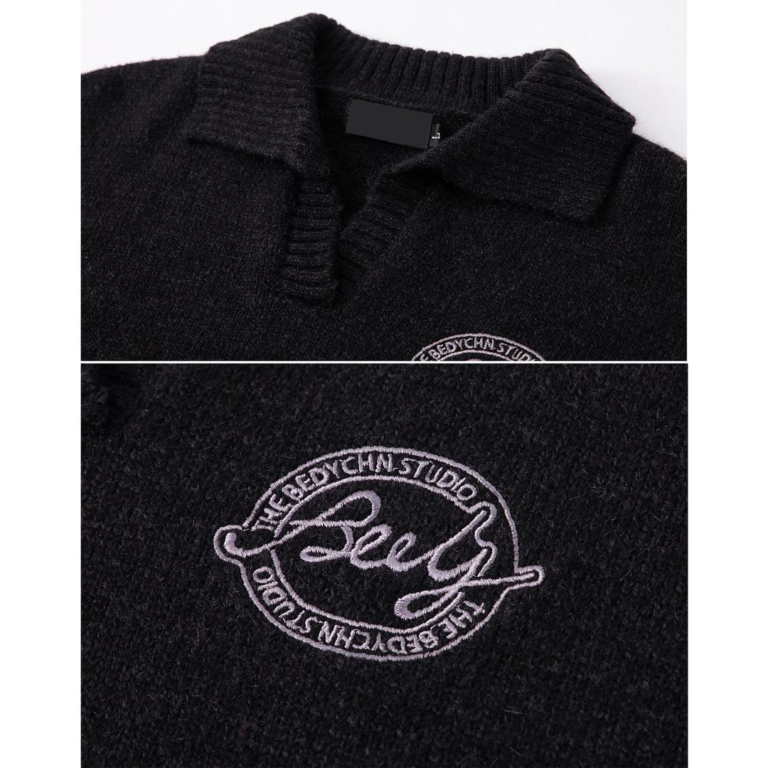 Damen Modischer Grobstrickpullover mit V-Ausschnitt Echoarchiv