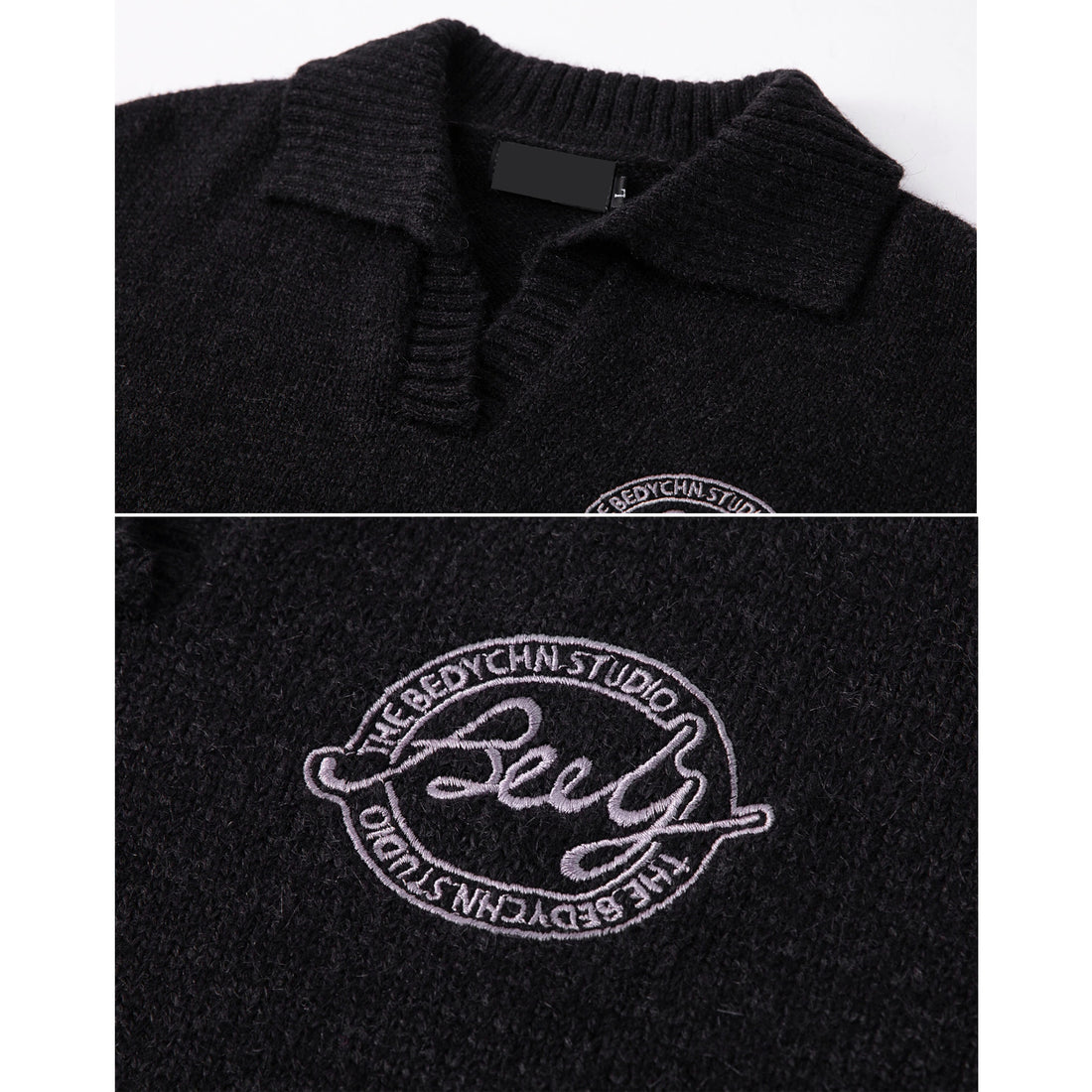 Damen Modischer Grobstrickpullover mit V-Ausschnitt Echoarchiv