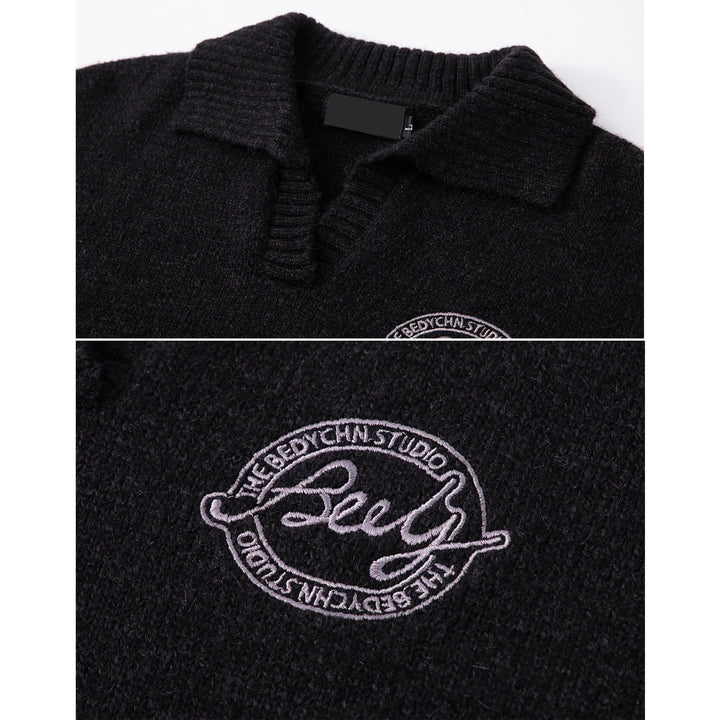 Damen Modischer Grobstrickpullover mit V-Ausschnitt Echoarchiv