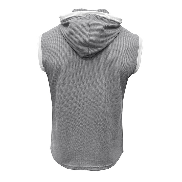 Herren Sportliches Ärmelloses T-Shirt mit Kapuze Echoarchiv