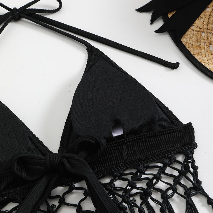 Damen Freizeitsommer-Bikini mit modischen Fransen Echo Archiv