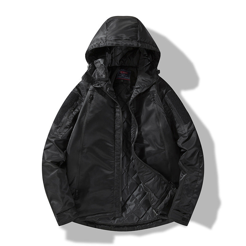 Herren gesteppte taktische Winterjacke mit Kapuze und wasserabweisendem Außenmaterial Echo Archiv