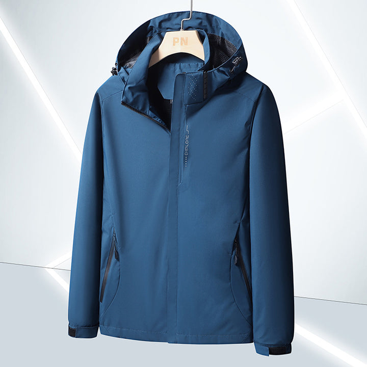 Herren Leichte Softshell-Funktionsjacke mit atmungsaktivem Meshfutter und verstellbarer Kapuze Echoarchiv